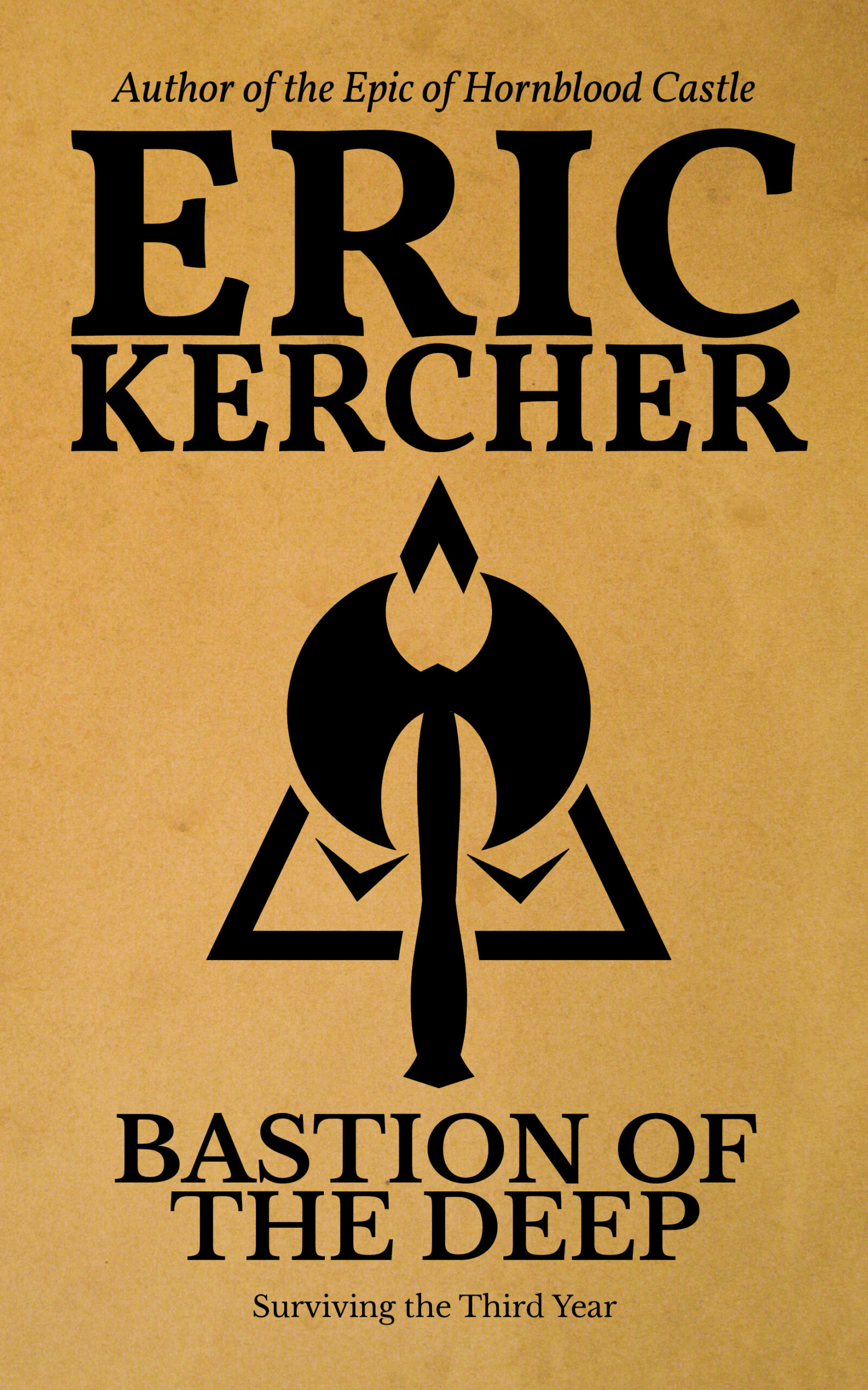 Cover for Bastion of the Deep by Eric Kercher with a double bladed axe